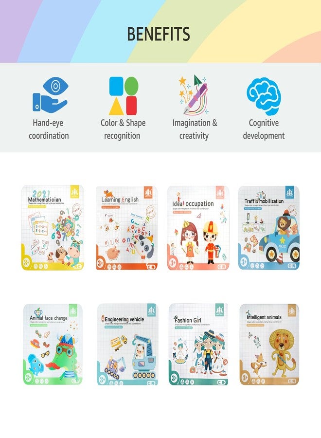 Cubelelo Fashion Girl Magnetic Sticker Puzzle | Fun 3D Attractive Colorful Stickers | Style & Accessorize Outfits | Promotes Creativity & Imagination In Children Kids Boys Girls - Image 5